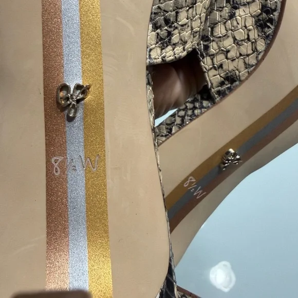 Sam Edelman Snakeskin Mules with Buckle Detail - Picture 9 of 9